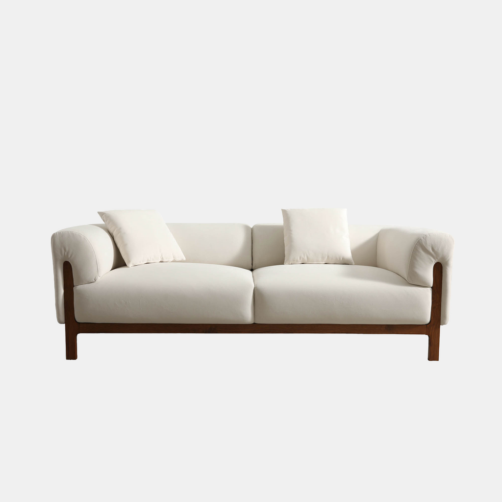 White Velvet Sofa (84")