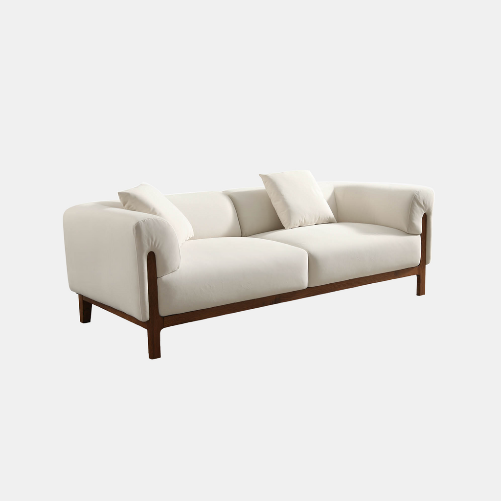 White Velvet Sofa (84")