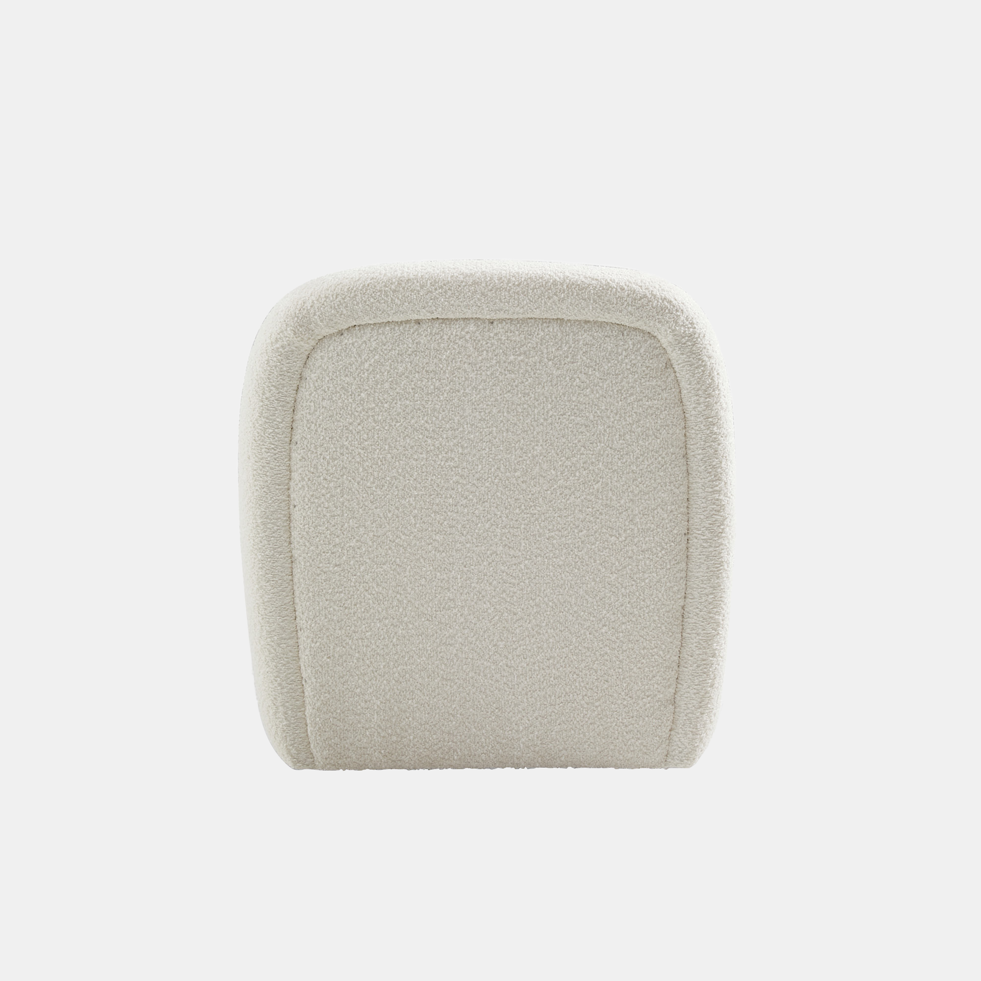 White Boucle Swivel Chair