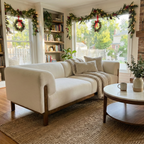 White Velvet Sofa (84")