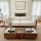 White Velvet Sofa (84")