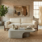 Gray Linen Sofa (89")