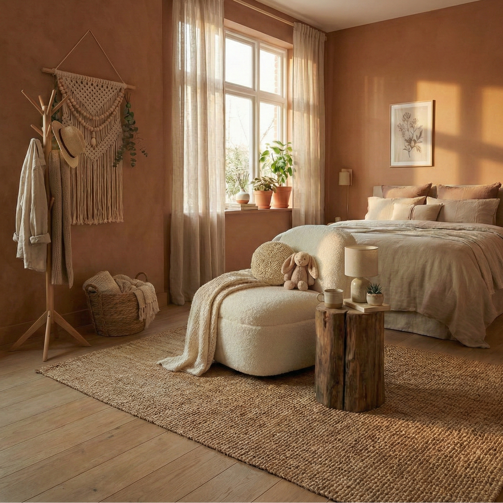 White Boucle Swivel Chair